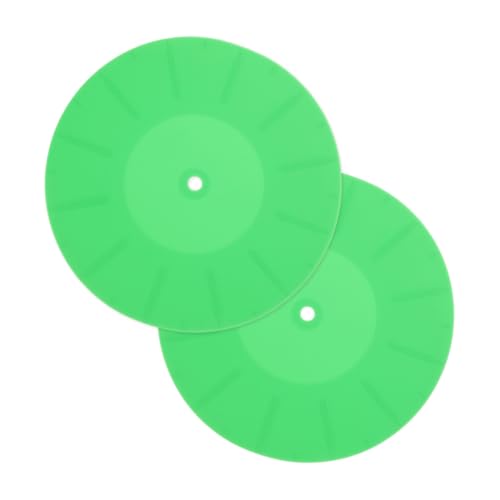 Milisten 2 Stück Antistatische Plattenpad Gummimatte plattenspieler antirutschmatte Kassettenrekorder Blockflöten-Slipmat Schutzmatte für Schallplatten Kieselgel Green Milisten 2 Stück Antistatische Plattenpad Gummimatte plattenspieler antirutschmatte Kassettenrekorder Blockflöten-Slipmat Schutzmatte für Schallplatten Kieselgel Green von Milisten