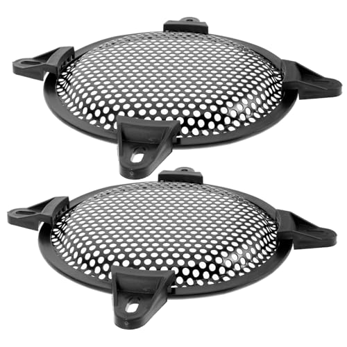 Milisten 2 Stück Autolautsprechernetzabdeckung Stoff Grill Autosprecher Subwoofer Lautsprechergitternetz Lautsprecherabdeckungen Metall kaltgewalzter Stahl Black von Milisten
