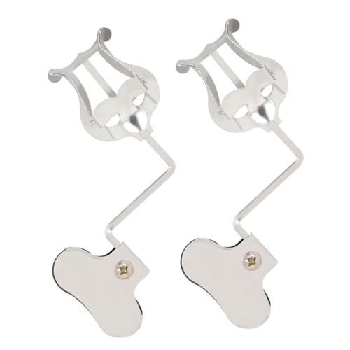 Milisten 2 Stück Notenständer Leier für Posaune Partitur-Clip für Trompete Posaune Leier Marschband Lyre Clip Musikständer Clips Musiknoten-Clip Musikcliphalter Eisen Silver Milisten 2 Stück Notenständer Leier für Posaune Partitur-Clip für Trompete Posaune Leier Marschband Lyre Clip Musikständer Clips Musiknoten-Clip Musikcliphalter Eisen Silver von Milisten