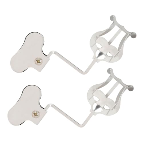 Milisten 2 Stück Notenständer Leier für Posaune Posaunen-Flip-Ordner Halter für Gitarrennoten Musiknoten-Clip Partitur-Clip für Trompete Lyra-Clip Trompeten-Notenhalter Eisen Silber Milisten 2 Stück Notenständer Leier für Posaune Posaunen-Flip-Ordner Halter für Gitarrennoten Musiknoten-Clip Partitur-Clip für Trompete Lyra-Clip Trompeten-Notenhalter Eisen Silber von Milisten