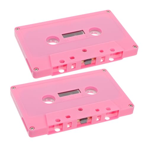 Milisten 2 Stück Retro-kassette Audiokassetten Kassettenband Leere Kassetten Hip-hop-kassetten Musikkassetten Rosa Plastik Milisten 2 Stück Retro-kassette Audiokassetten Kassettenband Leere Kassetten Hip-hop-kassetten Musikkassetten Rosa Plastik von Milisten
