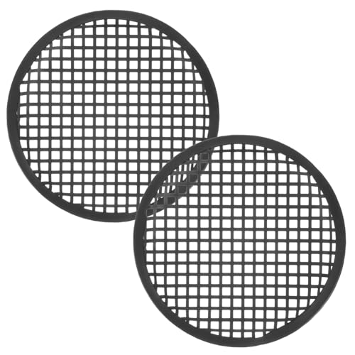 Milisten 2 Stück Schallschutzgitter Auto-lautsprechernetz Grills Akustisch Abdeckung Bewachen Lautsprecher Dekoration Mesh-subwoofer-Grill Transparent Autosprecher Auto Groß Black Eisen von Milisten