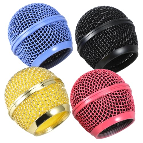 Milisten 4Stücke Mikrofon Mesh Grills Austauschbare Mikrofonabdeckungen Aus Mikrofonzubehör Für Kabelgebundene Und Drahtlose Mikrofone von Milisten