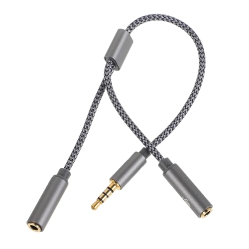 Milisten Audio Splitter Kabel und Kupfermaterial Mikrofon Adapter für Gleichzeitige Verbindung von Audiogeräten Kompatibel mit Kopfhörern Lautsprechern und Mikrofonen von Milisten