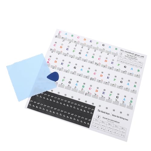 Milisten Piano Tastatur Aufkleber für Anfänger Tasten Abnehmbare Notenetiketten Klaviertasten Etiketten für Tasten Pianos Transparent und Wiederverwendbar Milisten Piano Tastatur Aufkleber für Anfänger Tasten Abnehmbare Notenetiketten Klaviertasten Etiketten für Tasten Pianos Transparent und Wiederverwendbar von Milisten