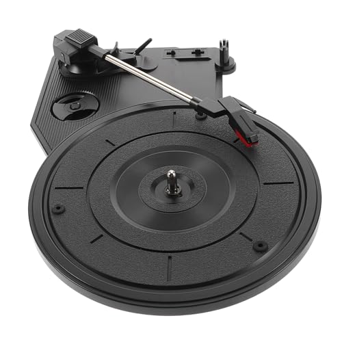 Milisten Plattenspieler Lautsprecher grammophon Retro Schallplattenspieler Vinyl Spieler Schallplatte Abspieler Plattenspieler Jahrgang Schallplattenspieler für Schallplatten Plastik Black von Milisten