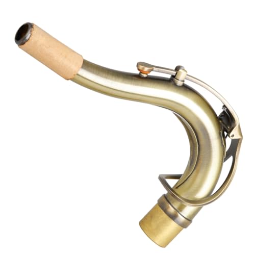 Milisten Saxophonhalsröhre Alt-Saxophon Mundstück für Altsaxophon Nacken Saxophon Hals Saxophonzubehör Sax Hals Halsbiegeset für Saxophon Altsaxophonstimme Messing Golden von Milisten