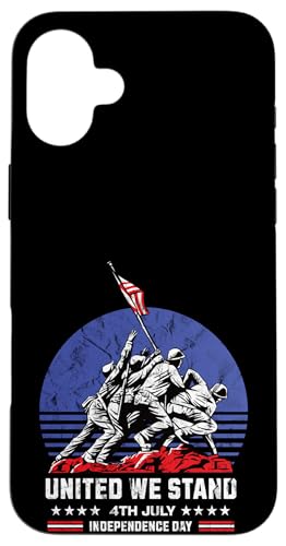 Raising Flag United We Stand 4. Juli Independence Day Hülle für iPhone 16 Plus Raising Flag United We Stand 4. Juli Independence Day Hülle für iPhone 16 Plus von Military Pride Apparel.USA