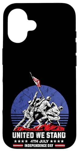 Raising Flag United We Stand 4. Juli Independence Day Hülle für iPhone 16 Raising Flag United We Stand 4. Juli Independence Day Hülle für iPhone 16 von Military Pride Apparel.USA