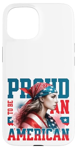 Retro-USA-Flagge, starke Frau, patriotisch, stolz darauf, Amerikaner zu sein Hülle für iPhone 15 Retro-USA-Flagge, starke Frau, patriotisch, stolz darauf, Amerikaner zu sein Hülle für iPhone 15 von Military Pride Apparel.USA