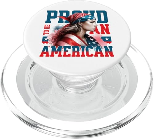 Retro-USA-Flagge, starke Frau, patriotisch, stolz darauf, Amerikaner zu sein PopSockets PopGrip für MagSafe Retro-USA-Flagge, starke Frau, patriotisch, stolz darauf, Amerikaner zu sein PopSockets PopGrip für MagSafe von Military Pride Apparel.USA