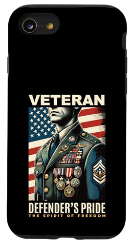 Verteidiger sind stolz auf den Geist der Freiheit, den Tag der Militärveteranen Hülle für iPhone SE (2020) / 7 / 8 von Military Pride Apparel.USA
