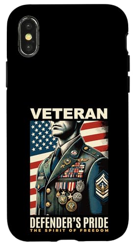 Verteidiger sind stolz auf den Geist der Freiheit, den Tag der Militärveteranen Hülle für iPhone X/XS Verteidiger sind stolz auf den Geist der Freiheit, den Tag der Militärveteranen Hülle für iPhone X/XS von Military Pride Apparel.USA