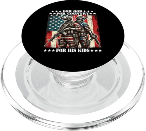 Für Gott, Land, Seine Kinder, Glaube, Freiheit, Familie, Militär, Vater PopSockets PopGrip für MagSafe Für Gott, Land, Seine Kinder, Glaube, Freiheit, Familie, Militär, Vater PopSockets PopGrip für MagSafe von Military Veteran Dad Hero Apparel.USA