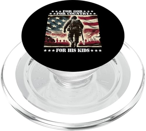 Für Gott, Land, Seine Kinder, Glaube, Freiheit, Familie, Militär, Vater PopSockets PopGrip für MagSafe Für Gott, Land, Seine Kinder, Glaube, Freiheit, Familie, Militär, Vater PopSockets PopGrip für MagSafe von Military Veteran Dad Hero Apparel.USA