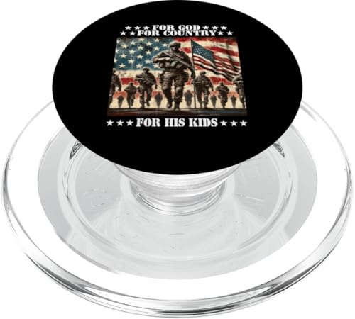 Für Gott, Land, Seine Kinder, Glaube, Freiheit, Militär, Vater, Vater PopSockets PopGrip für MagSafe Für Gott, Land, Seine Kinder, Glaube, Freiheit, Militär, Vater, Vater PopSockets PopGrip für MagSafe von Military Veteran Dad Hero Apparel.USA