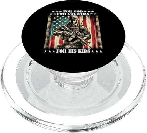 Für Gott, Land, Seine Kinder, Glaube, Freiheit, Militär, Vater, Vater PopSockets PopGrip für MagSafe Für Gott, Land, Seine Kinder, Glaube, Freiheit, Militär, Vater, Vater PopSockets PopGrip für MagSafe von Military Veteran Dad Hero Apparel.USA