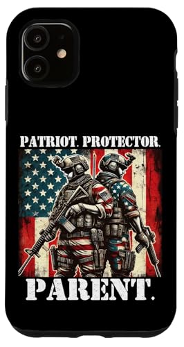 Stolzer Patriot Vater Sohn Tochter Ehefrau des Militärs Papa Held Hülle für iPhone 11 Stolzer Patriot Vater Sohn Tochter Ehefrau des Militärs Papa Held Hülle für iPhone 11 von Military Veteran Dad Hero Apparel.USA