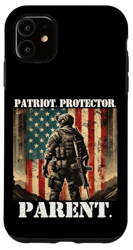Stolzer Patriot Vater Sohn Tochter Ehefrau des Militärs Papa Held Hülle für iPhone 11 Stolzer Patriot Vater Sohn Tochter Ehefrau des Militärs Papa Held Hülle für iPhone 11 von Military Veteran Dad Hero Apparel.USA