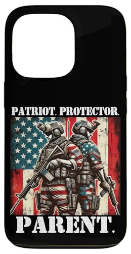 Stolzer Patriot Vater Sohn Tochter Ehefrau des Militärs Papa Held Hülle für iPhone 13 Pro von Military Veteran Dad Hero Apparel.USA