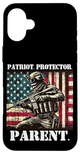 Stolzer Patriot Vater Sohn Tochter Ehefrau des Militärs Papa Held Hülle für iPhone 16 Plus Stolzer Patriot Vater Sohn Tochter Ehefrau des Militärs Papa Held Hülle für iPhone 16 Plus von Military Veteran Dad Hero Apparel.USA