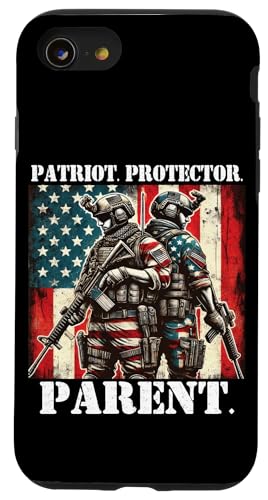Stolzer Patriot Vater Sohn Tochter Ehefrau des Militärs Papa Held Hülle für iPhone SE (2020) / 7 / 8 von Military Veteran Dad Hero Apparel.USA