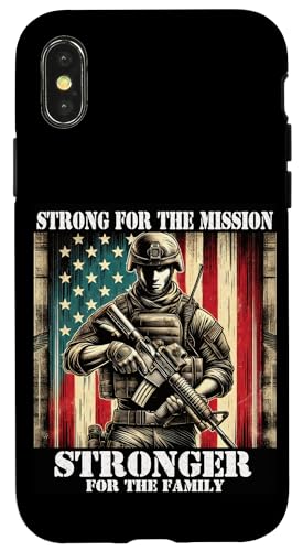 Stolzer Patriot Vater Sohn Tochter Ehefrau des Militärs Papa Held Hülle für iPhone X/XS Stolzer Patriot Vater Sohn Tochter Ehefrau des Militärs Papa Held Hülle für iPhone X/XS von Military Veteran Dad Hero Apparel.USA