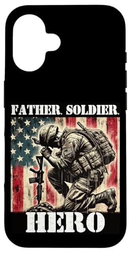 Stolzer Vater Sohn Tochter Ehefrau der Armee Militär Veteran Papa Hülle für iPhone 16 Stolzer Vater Sohn Tochter Ehefrau der Armee Militär Veteran Papa Hülle für iPhone 16 von Military Veteran Dad Hero Apparel.USA