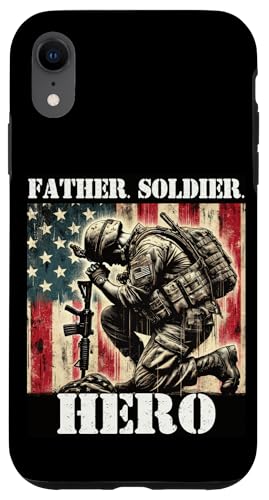 Stolzer Vater Sohn Tochter Ehefrau der Armee Militär Veteran Papa Hülle für iPhone XR Stolzer Vater Sohn Tochter Ehefrau der Armee Militär Veteran Papa Hülle für iPhone XR von Military Veteran Dad Hero Apparel.USA