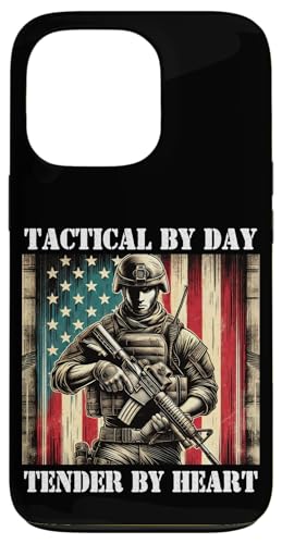 Stolzer Vater Sohn Tochter Ehefrau des starken liebevollen Militärvaters Hülle für iPhone 13 Pro von Military Veteran Dad Hero Apparel.USA