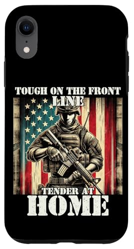 Stolzer Vater Sohn Tochter Ehefrau des starken liebevollen Militärvaters Hülle für iPhone XR Stolzer Vater Sohn Tochter Ehefrau des starken liebevollen Militärvaters Hülle für iPhone XR von Military Veteran Dad Hero Apparel.USA