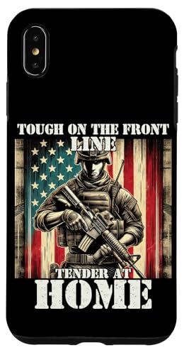 Stolzer Vater Sohn Tochter Ehefrau des starken liebevollen Militärvaters Hülle für iPhone XS Max von Military Veteran Dad Hero Apparel.USA