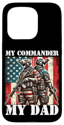 Stolzer Vater Sohn Tochter des Militärkommandanten Papa Held Hülle für iPhone 15 Pro Stolzer Vater Sohn Tochter des Militärkommandanten Papa Held Hülle für iPhone 15 Pro von Military Veteran Dad Hero Apparel.USA