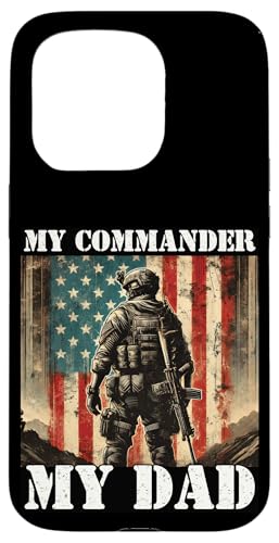 Stolzer Vater Sohn Tochter des Militärkommandanten Papa Held Hülle für iPhone 15 Pro Stolzer Vater Sohn Tochter des Militärkommandanten Papa Held Hülle für iPhone 15 Pro von Military Veteran Dad Hero Apparel.USA