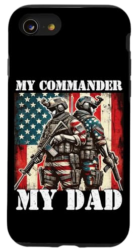 Stolzer Vater Sohn Tochter des Militärkommandanten Papa Held Hülle für iPhone SE (2020) / 7 / 8 von Military Veteran Dad Hero Apparel.USA