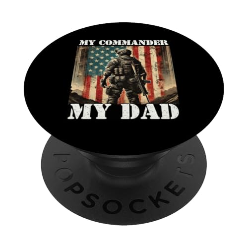 Stolzer Vater Sohn Tochter des Militärkommandanten Papa Held PopSockets Klebender PopGrip Stolzer Vater Sohn Tochter des Militärkommandanten Papa Held PopSockets Klebender PopGrip von Military Veteran Dad Hero Apparel.USA