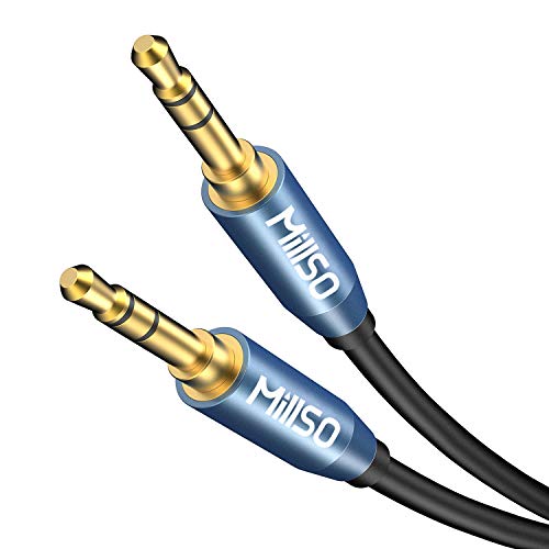 MillSO 3.5mm Audio Klinkenkabel 2m 3.5mm Klinke auf 3.5mm Klinke Stereo Aux Kabel für Bluetooth Lautsprecher, Heim/KFZ Stereoanlagen, Kopfhörer und andere 3.5mm Audio Geräte von MillSO