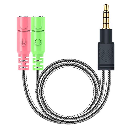 MillSO Kopfhörer Adapter Splitter 3.5mm Audio Klinke Y Kabel (3.5mm Stereo Klinkenstecker auf 2X 3,5mm Buchse) für PC Gaming Headset (Nicht für Zwei Kopfhörer), PS4, Xbox One, Smartphones und Laptop von MillSO