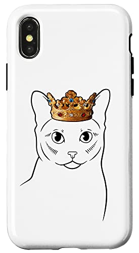 Burmesische Katze mit Krone Hülle für iPhone X/XS Burmesische Katze mit Krone Hülle für iPhone X/XS von Miller Sye