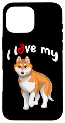 I Love My Siberian Husky Hund mit blauen Augen in Rot und Weiß Hülle für iPhone 16 Pro Max I Love My Siberian Husky Hund mit blauen Augen in Rot und Weiß Hülle für iPhone 16 Pro Max von Miller Sye