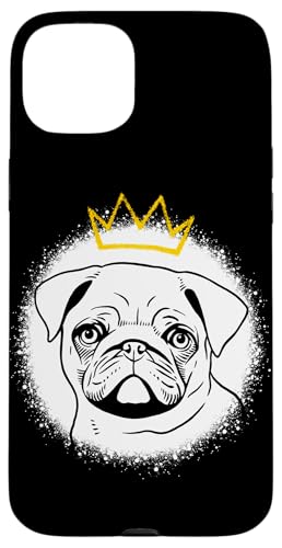 Mops mit Krone Hülle für iPhone 15 Plus Mops mit Krone Hülle für iPhone 15 Plus von Miller Sye