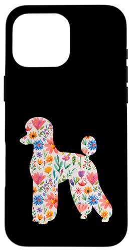 Standard-Pudel-Aquarell-Blumen-Design Hülle für iPhone 16 Pro Max Standard-Pudel-Aquarell-Blumen-Design Hülle für iPhone 16 Pro Max von Miller Sye