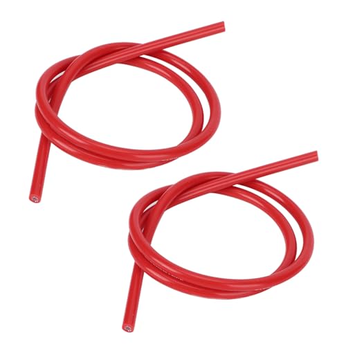 2-teiliges Zündkabel – 8 Mm Zündkabel mit Silikon-Siliziumkarbidkern (1 M lang) (Rot) von Milltrip