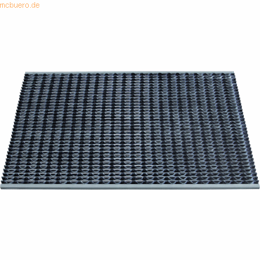 Miltex Schmutzfangmatte Eazycare Wave 118,5x78,5cm aluminium/schwarz von Miltex