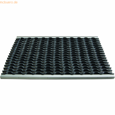Miltex Schmutzfangmatte Eazycare Wave 58,5x38,5cm aluminium/schwarz von Miltex