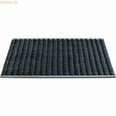 Miltex Schmutzfangmatte Eazycare Wave 98,5x58,5cm aluminium/schwarz von Miltex