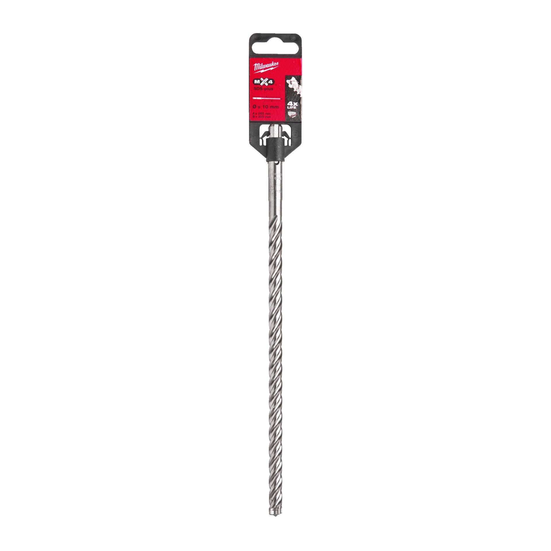 Milwaukee Hammerbohrer SDS-PLUS MX4 - 10 x 265 mm Milwaukee Hammerbohrer SDS-PLUS MX4 - 10 x 265 mm von Milwaukee