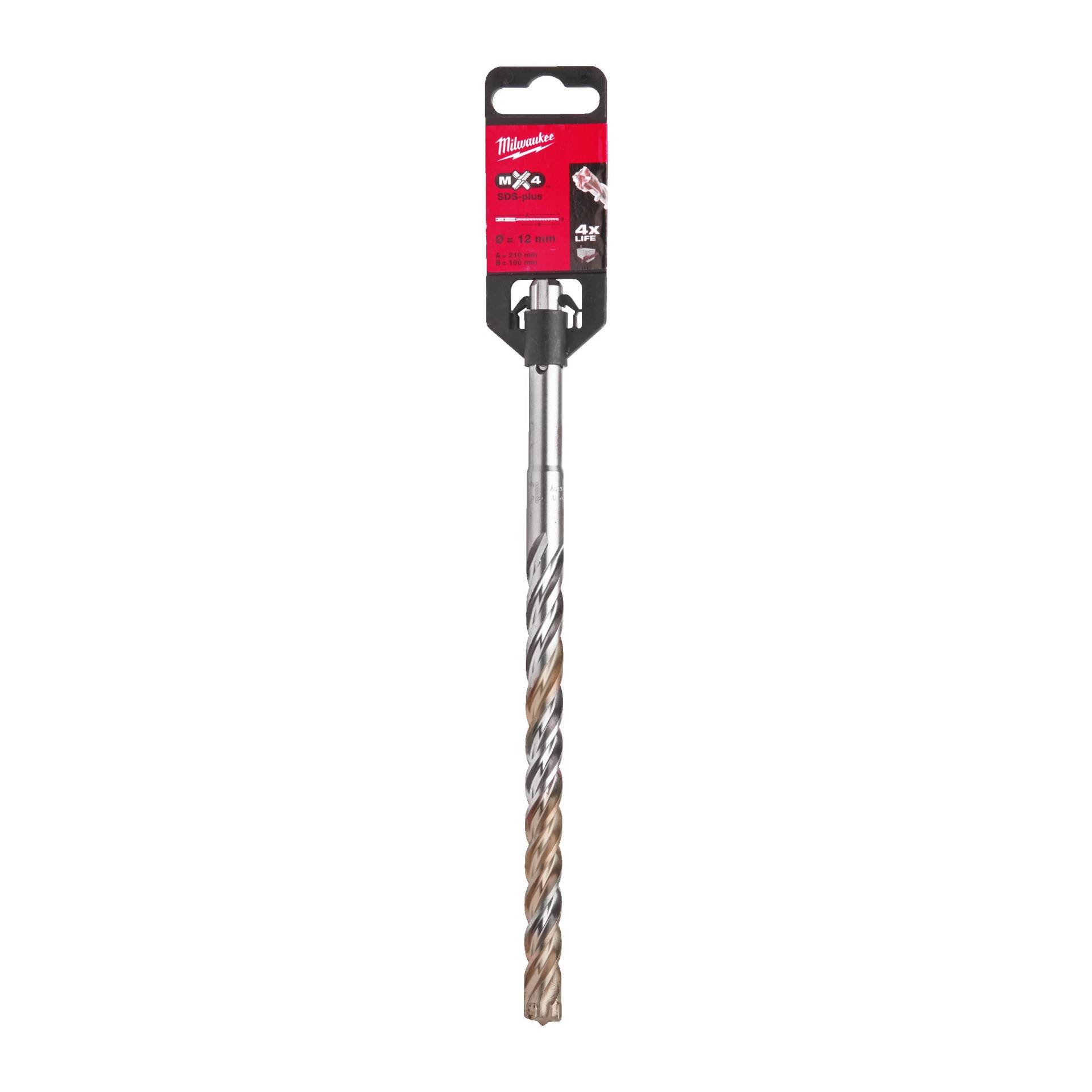Milwaukee Hammerbohrer SDS-PLUS MX4 - 12 x 210 mm Milwaukee Hammerbohrer SDS-PLUS MX4 - 12 x 210 mm von Milwaukee