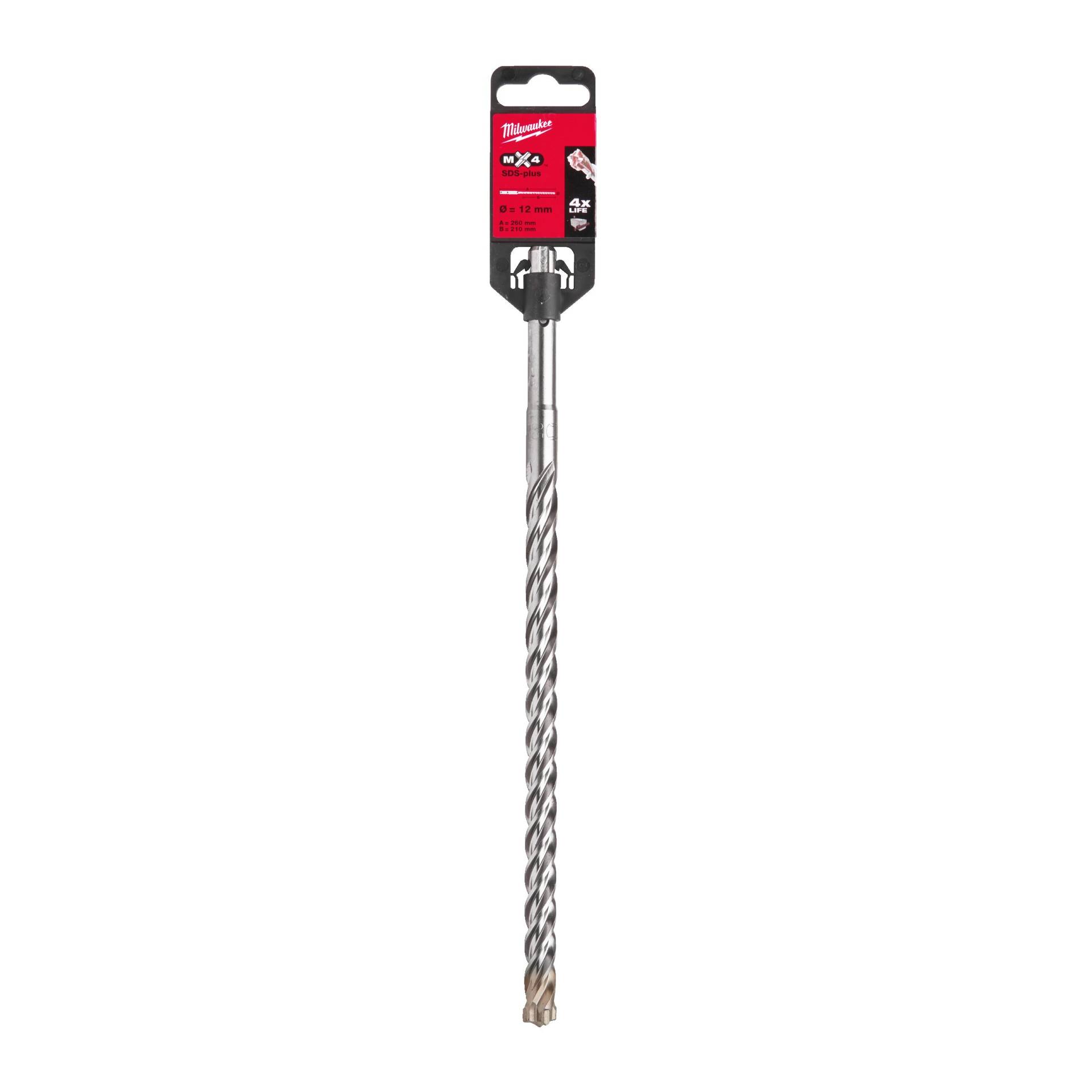 Milwaukee Hammerbohrer SDS-PLUS MX4 - 12 x 260 mm Milwaukee Hammerbohrer SDS-PLUS MX4 - 12 x 260 mm von Milwaukee