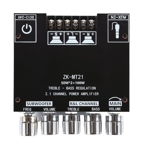 2.1 Channel Audio Amplifier Board, 100W Subwoofer Module, AUX Input, Portable Wireless Audio Receiver, High Powered Sound, Ideal for Home Theater, Store Audial, and Speaker Setup 2.1 Channel Audio Amplifier Board, 100W Subwoofer Module, AUX Input, Portable Wireless Audio Receiver, High Powered Sound, Ideal for Home Theater, Store Audial, and Speaker Setup von Mimoqk